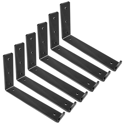 Shelf Brackets 8 Inch, Heavy Duty Metal Shelf Brackets with Lip 